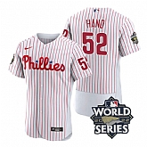 Phillies 52 Brad Hand White Nike 2022 World Series Flexbase Jersey,baseball caps,new era cap wholesale,wholesale hats